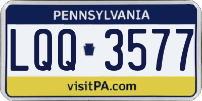 PA license plate LQQ3577
