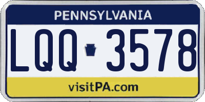 PA license plate LQQ3578