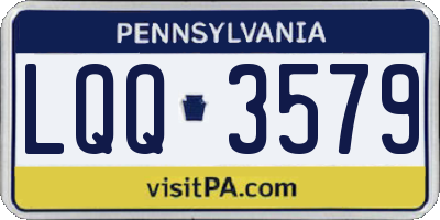 PA license plate LQQ3579
