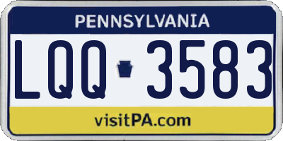 PA license plate LQQ3583