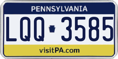 PA license plate LQQ3585