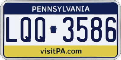 PA license plate LQQ3586