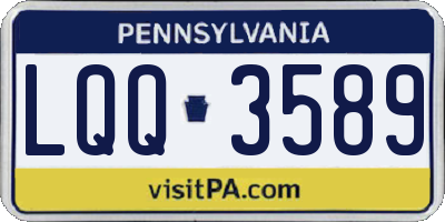 PA license plate LQQ3589