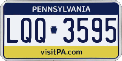 PA license plate LQQ3595