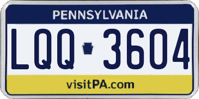 PA license plate LQQ3604