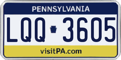 PA license plate LQQ3605