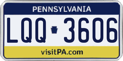 PA license plate LQQ3606