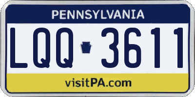 PA license plate LQQ3611