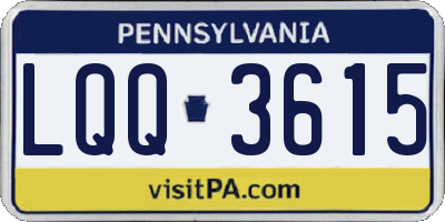 PA license plate LQQ3615