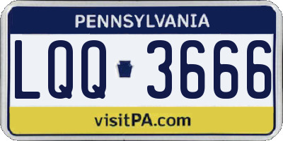 PA license plate LQQ3666
