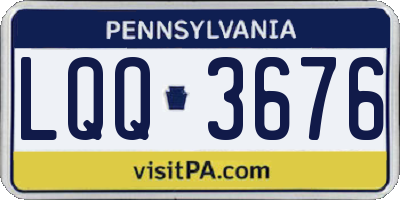 PA license plate LQQ3676