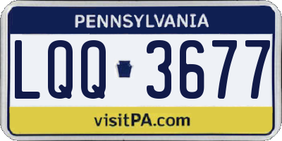 PA license plate LQQ3677