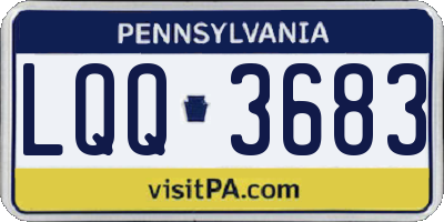 PA license plate LQQ3683