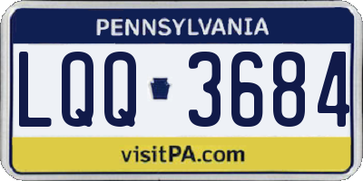 PA license plate LQQ3684
