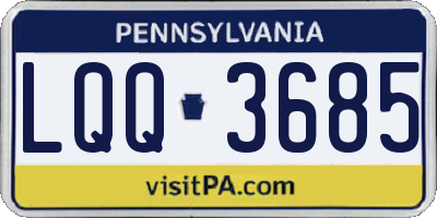 PA license plate LQQ3685