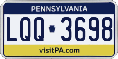 PA license plate LQQ3698