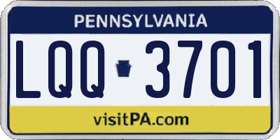 PA license plate LQQ3701