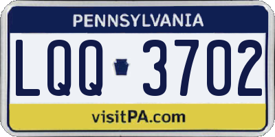 PA license plate LQQ3702