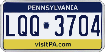 PA license plate LQQ3704
