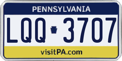 PA license plate LQQ3707