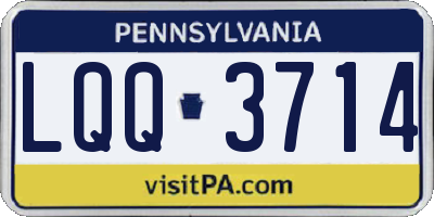 PA license plate LQQ3714