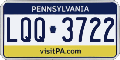 PA license plate LQQ3722