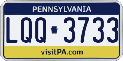 PA license plate LQQ3733