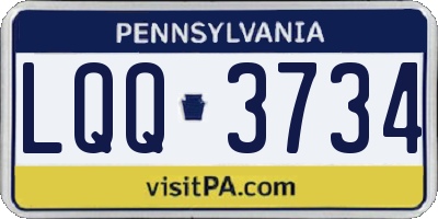 PA license plate LQQ3734