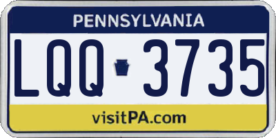 PA license plate LQQ3735