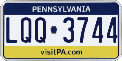 PA license plate LQQ3744