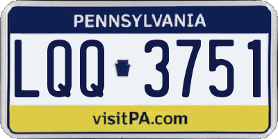PA license plate LQQ3751