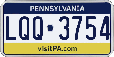 PA license plate LQQ3754