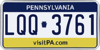 PA license plate LQQ3761
