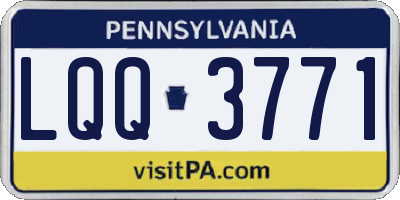 PA license plate LQQ3771