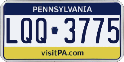 PA license plate LQQ3775
