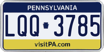 PA license plate LQQ3785