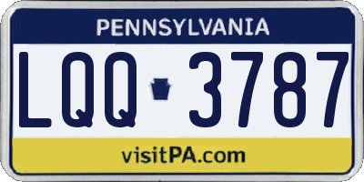PA license plate LQQ3787
