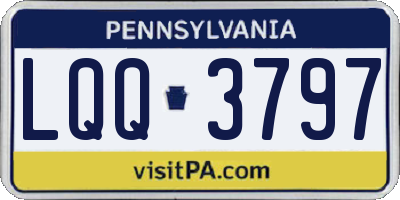 PA license plate LQQ3797