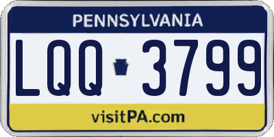 PA license plate LQQ3799