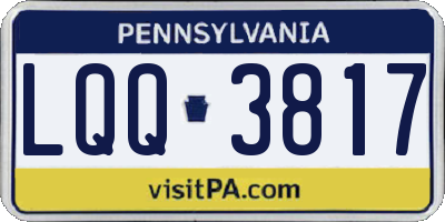PA license plate LQQ3817