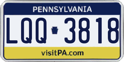 PA license plate LQQ3818