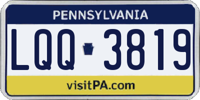 PA license plate LQQ3819