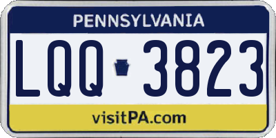 PA license plate LQQ3823