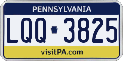 PA license plate LQQ3825