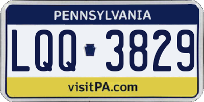 PA license plate LQQ3829