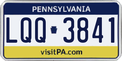 PA license plate LQQ3841