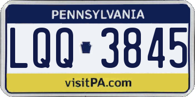 PA license plate LQQ3845