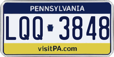 PA license plate LQQ3848