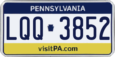PA license plate LQQ3852