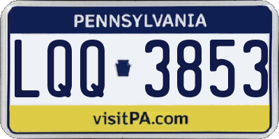 PA license plate LQQ3853